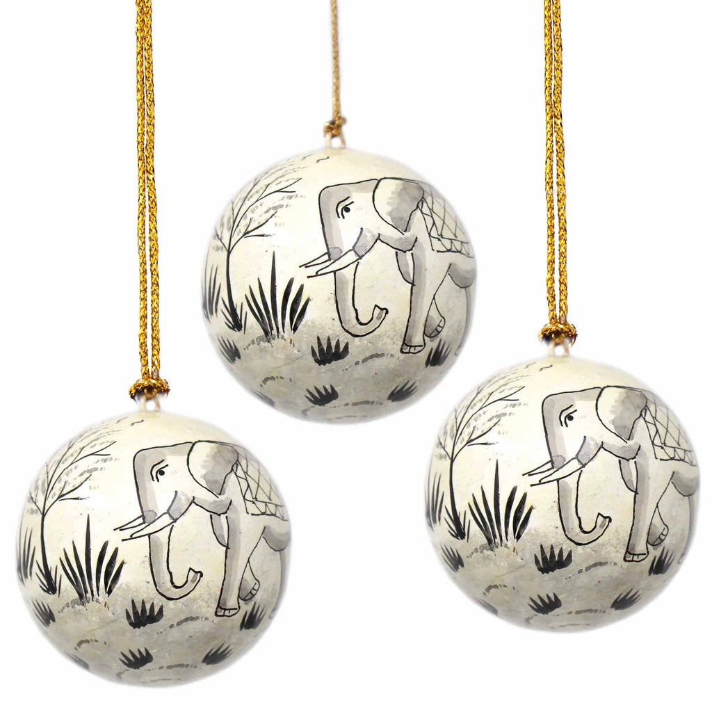 Handpainted Ornament Elephant - Pack of 3 - The Village Country Store