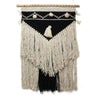 Handwoven Boho Wall Hanging, Charcoal & Cream - The Village Country Store 