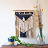 Handwoven Boho Wall Hanging, Charcoal & Cream - The Village Country Store 