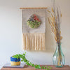 Handwoven Boho Wall Hanging, Neutral with Pop of Color - The Village Country Store 