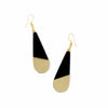 Brass & Black Horn Bisected Teardrop Earrings - The Village Country Store