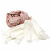 Dyed Rust and Cream Cotton Scarf with Fringes - The Village Country Store 
