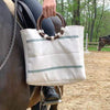 Firehose Wood Handled White Bag - The Village Country Store