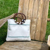 Beaurer Creations Bags Firehose Wood Handled White Bag