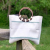 Beaurer Creations Bags Firehose Wood Handled White Bag