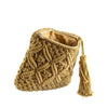 Macrame Clutch with Tassel, Tan - The Village Country Store