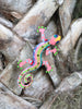 Caribbean Craft Home/Outdoor Colorful Gecko Haitian Steel Drum Wall Art, 13 inch Polka Dots