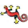 Eight Inch Red Confetti Metal Gecko - Caribbean Craft - The Village Country Store