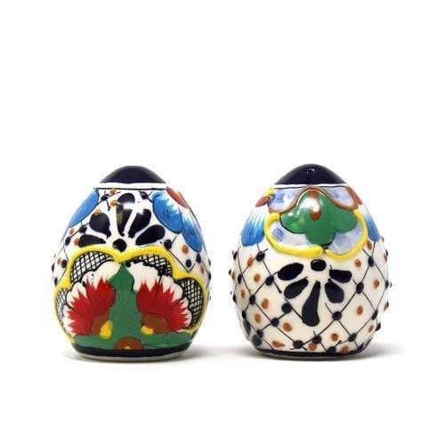 Ceramica Quevedo Pottery Encantada Handmade Pottery Spice Shakers, Dots & Flowers