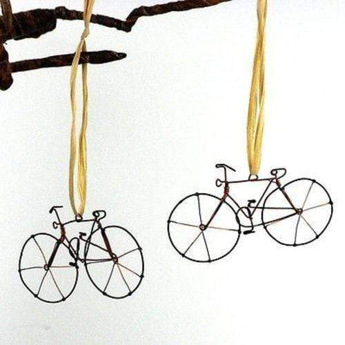 Creative Alternatives Holiday Set of Two Handmade Wire Bicycle Ornaments - Creative Alternatives