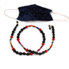 Face Mask/Eyeglass Paper Bead Chain, Black and Red - The Village Country Store 