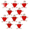 Set of 10 Dancing Girl Heart Body Pins in Red - Creative Alternatives - The Village Country Store