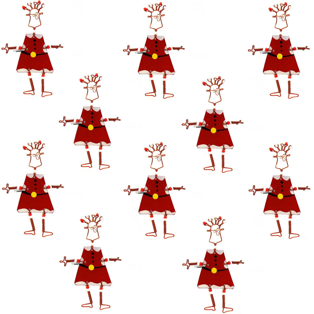 Set of 10 Dancing Girl Santa Pins - Creative Alternatives - The Village Country Store
