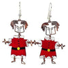 Creative Alternatives The Takataka Collection Dancing Girl Santa Earrings - Creative Alternatives