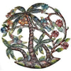Colorful Palm Trees Hand Painted Metal Wall Art - Croix des Bouquets - The Village Country Store