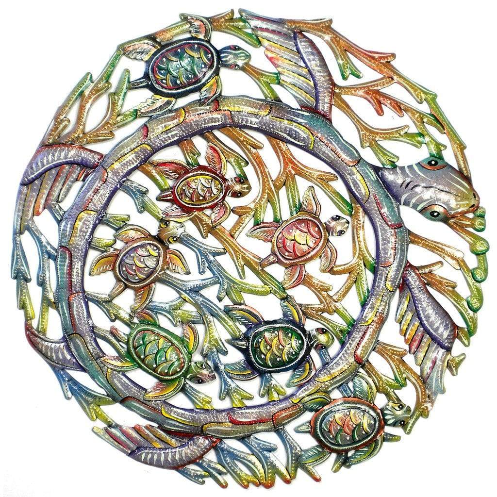 Sea Turtle Metal Wall Art - Croix des Bouquets - The Village Country Store