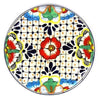 Handmade Pottery 8" Trivet or Wall Hanging, Dots & Flowers - Encantada - The Village Country Store