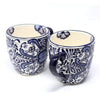 Rounded Mugs - Blue Flowers Pattern, Set of Two - Encantada - The Village Country Store 