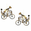 Banana Fiber Bicycle Ornament, Two Riders - Set of 2 Ornaments - The Village Country Store 