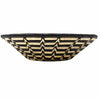 Woven Sisal Basket, Feathered Monochrome Pattern - The Village Country Store 