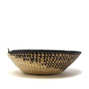 Woven Sisal Fruit Basket, Spiral Pattern in Natural/Black - The Village Country Store