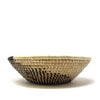 Woven Sisal Fruit Basket, Spiral Pattern in Natural/Black - The Village Country Store