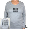 Global Crafts Tee Shirts Large / White Fair Trade Fitted Tee Shirt with Long Sleeve - Freeset