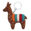 Hand Crafted Felt from Nepal: Keychain, Brown Llama - The Village Country Store 