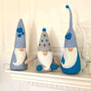 Winter Blues Felt Gnomes Trio, Set of 3 - The Village Country Store 