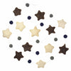 Global Groove Direct Kids Hand Crafted Felt from Nepal: Stars Garland, Grey/Blue