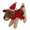 Felt Beagle Ornament with Santa Hat - The Village Country Store