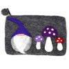Hand Crafted Felt: Gnome and Mushroom Pouch - The Village Country Store 