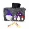 Hand Crafted Felt: Gnome and Mushroom Pouch - The Village Country Store 