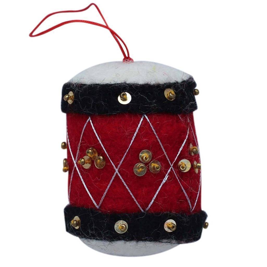 Drum Felt Ornament - Global Groove (H) - The Village Country Store