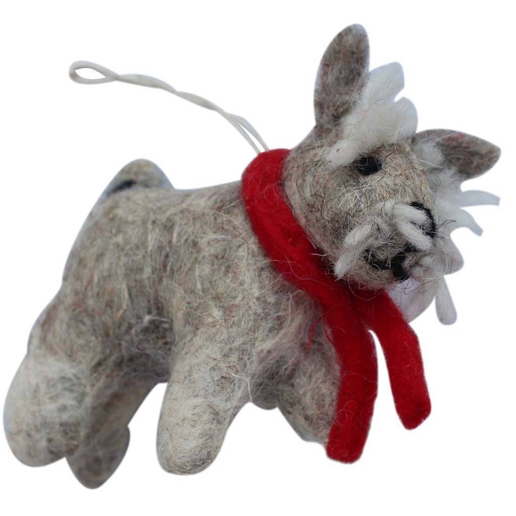 Terrier Felt Ornament - Global Groove (H) - The Village Country Store