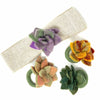 Global Groove (T) Tableware Hand-felted Succulent Napkin Rings, Set of Four Colors - Global Groove (T)