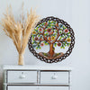 Rooted Tree of Life in Circle Haitian Metal Drum Wall Art - The Village Country Store 