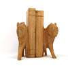 Carved Wood Lion Book Ends, Set of 2 - The Village Country Store 