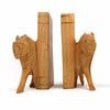 Carved Wood Lion Book Ends, Set of 2 - The Village Country Store 