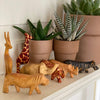 Handcarved Miniature Wood Safari Animals, Set of 7 - The Village Country Store 