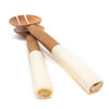 Olive Wood Salad Servers with White Bone - The Village Country Store 