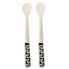 Long Batik Bone Appetizer Spoons, Set of 2 - The Village Country Store 