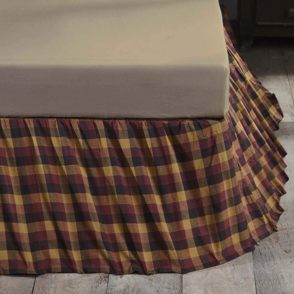 Mayflower Market Bed Skirt Heritage Farms Primitive Check Queen Bed Skirt 60x80x16
