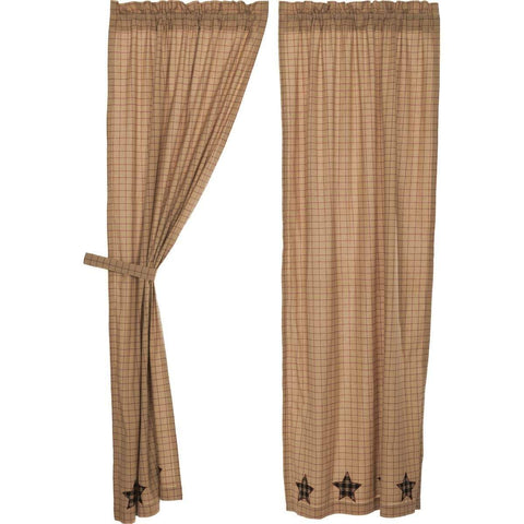 thumbnail image 2 of VHC Brands Farmhouse 36x36 Tier Curtain Pair - Tan, Rod Pocket, For Kitchen 2 of 4