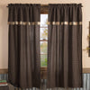 Kettle Grove Short Panel with Attached Valance Block Border Set of 2 63x36 - The Village Country Store 
