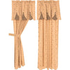 Maisie Short Panel Attached Scalloped Layered Valance Set of 2 63x36 - The Village Country Store 