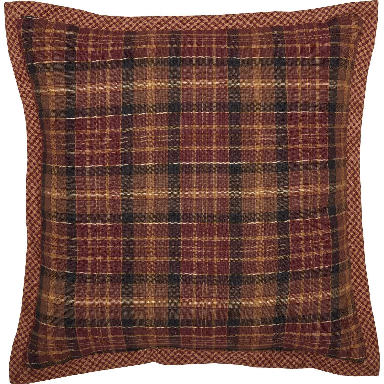 Black Check Fabric Pillow - 12x12