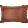 Mayflower Market Pillow Case Burgundy Check Standard Pillow Case Set of 2 21x30