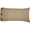 Farmhouse Star King Pillow Case w/Applique Star Set of 2 21x40 - The Village Country Store