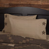 Farmhouse Star Standard Pillow Case w/Applique Star Set of 2 21x30 - The Village Country Store